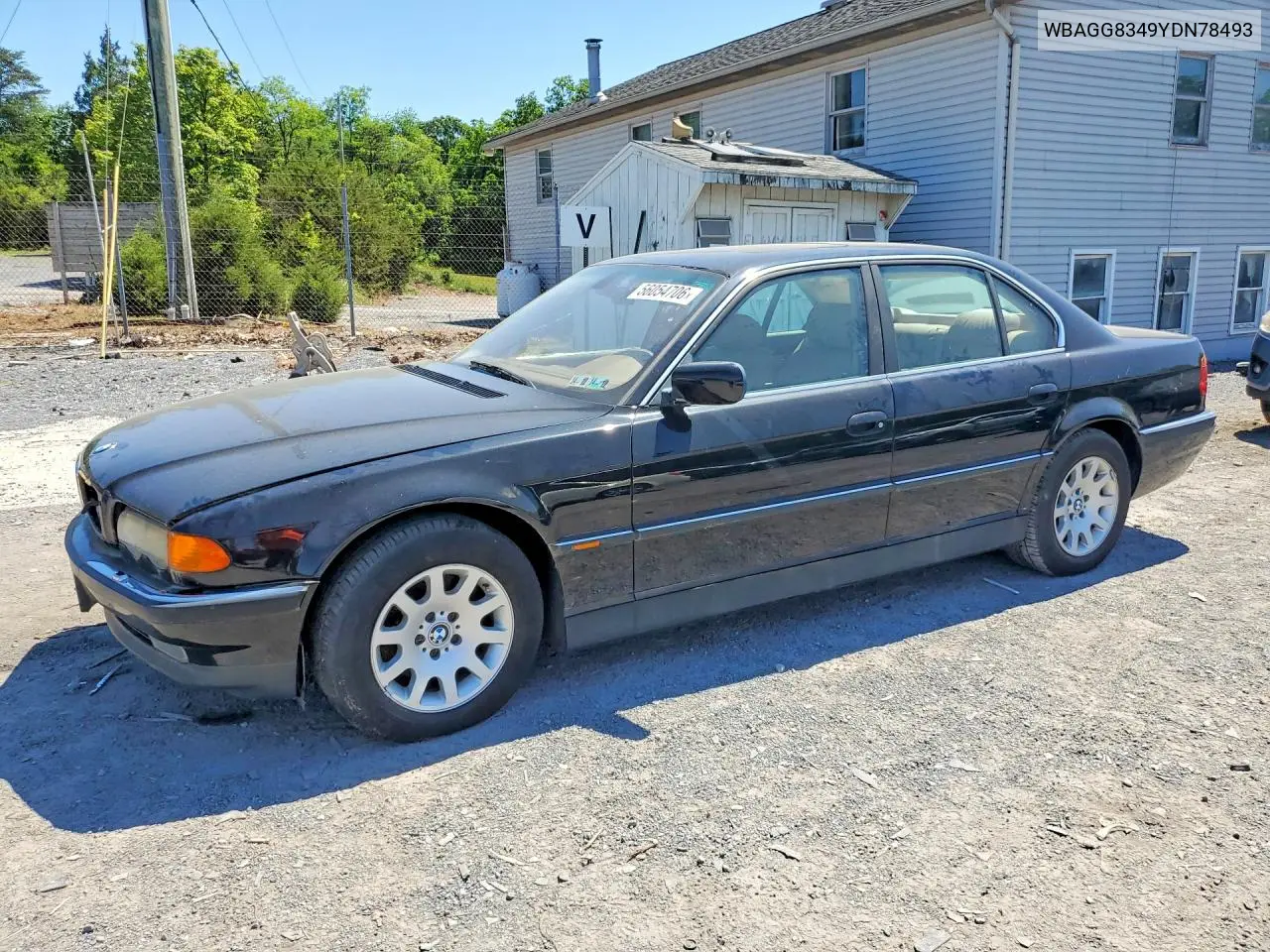 2000 BMW 740 I Automatic VIN: WBAGG8349YDN78493 Lot: 56054706