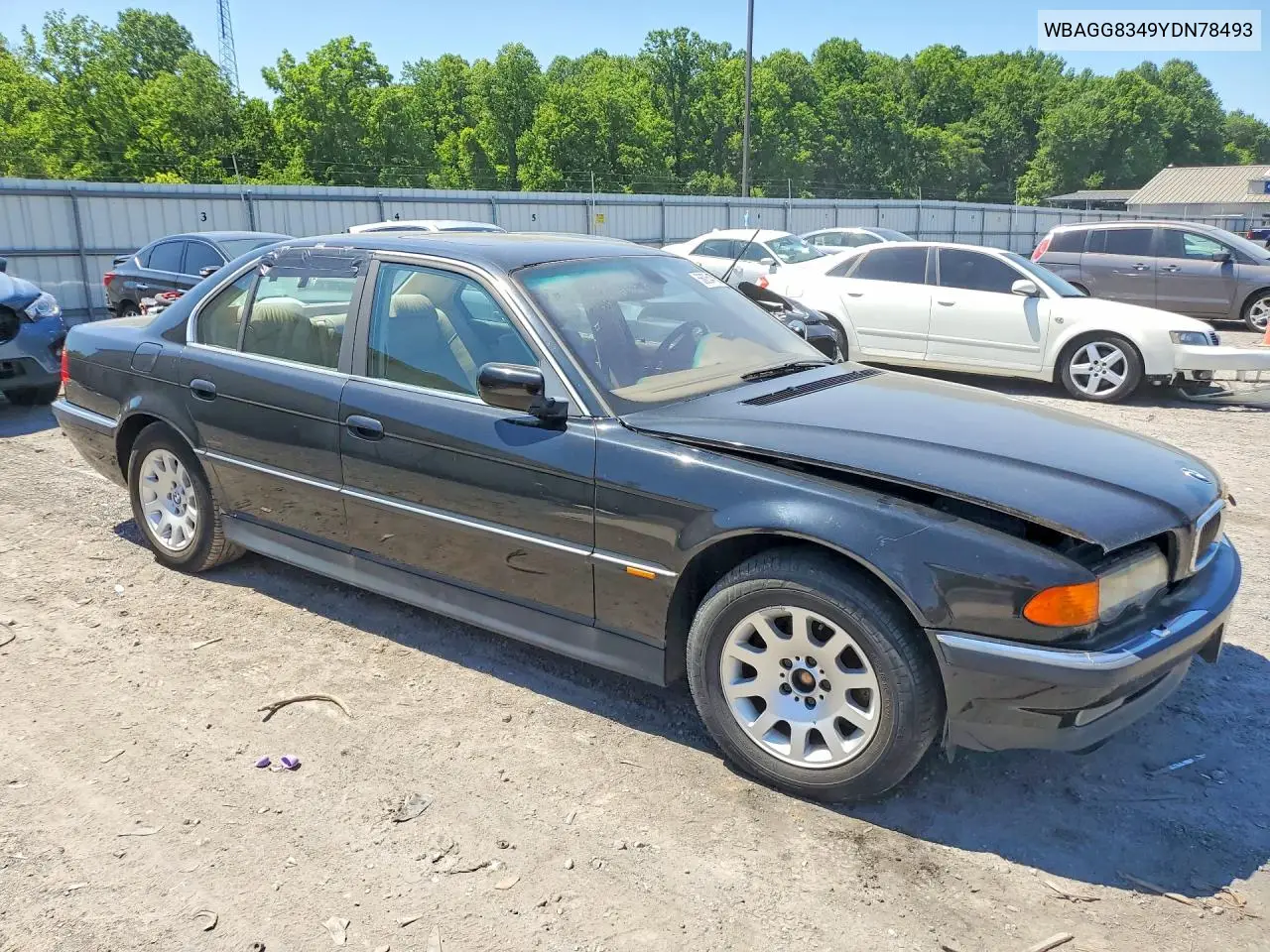 2000 BMW 740 I Automatic VIN: WBAGG8349YDN78493 Lot: 56054706