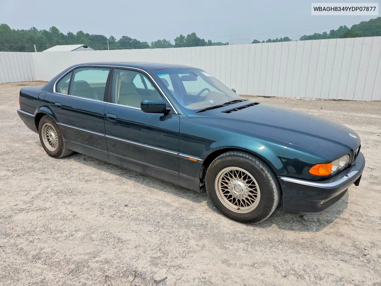 1999 BMW 740Li VIN: WBAGH8349YDP07877 Lot: 57935936