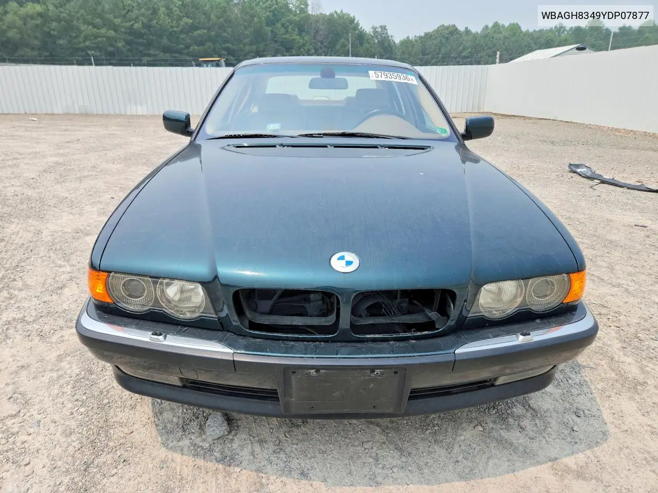 1999 BMW 740Li VIN: WBAGH8349YDP07877 Lot: 57935936