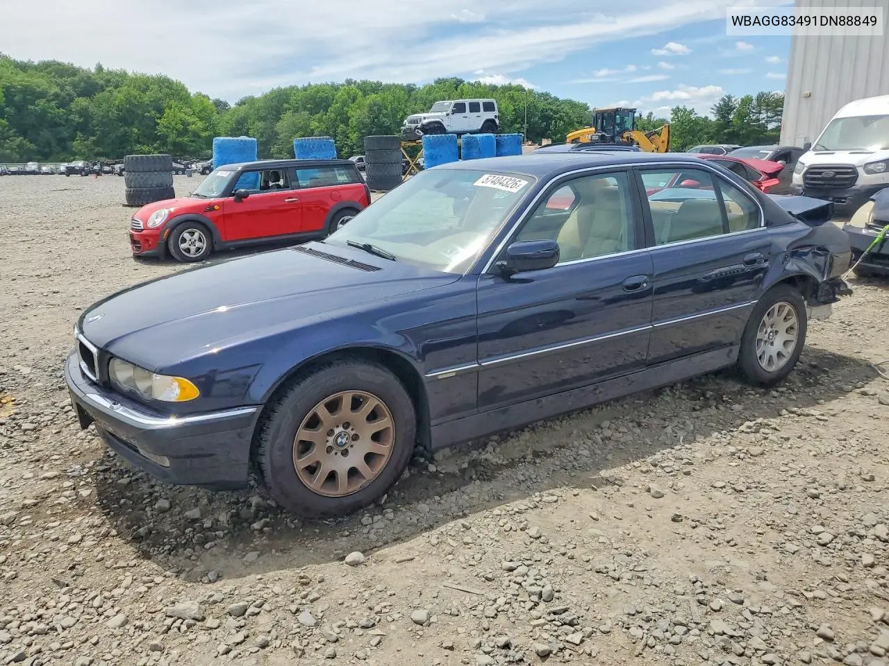 2001 BMW 740 I Automatic VIN: WBAGG83491DN88849 Lot: 57484326