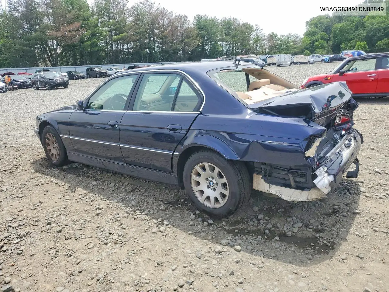 2001 BMW 740 I Automatic VIN: WBAGG83491DN88849 Lot: 57484326