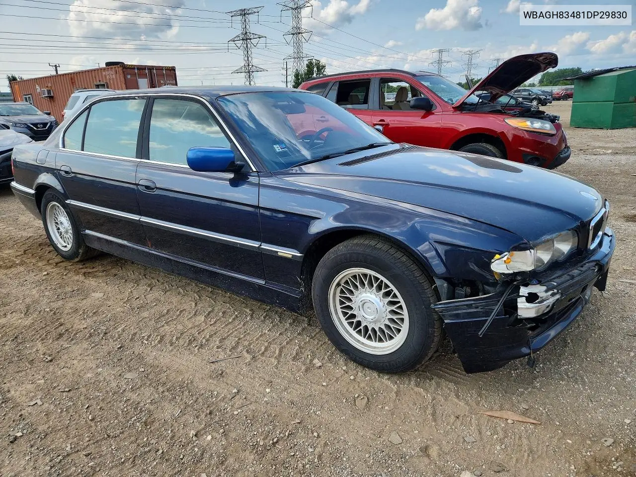 2001 BMW 740 Il VIN: WBAGH83481DP29830 Lot: 60244276