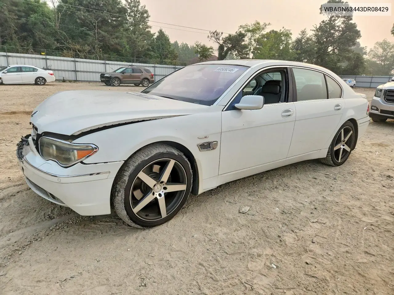 2003 BMW 745 Li VIN: WBAGN63443DR08429 Lot: 60509246