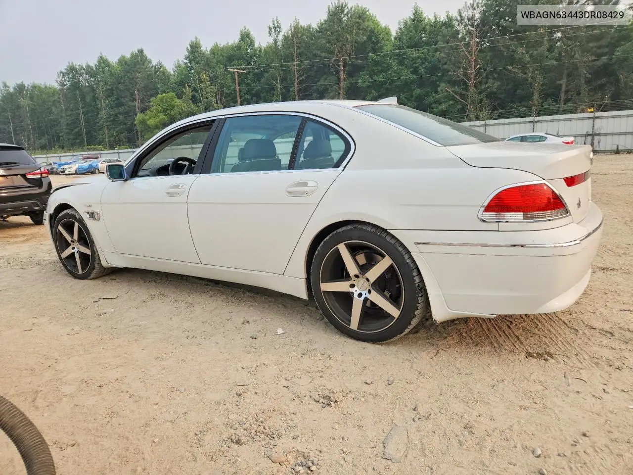 2003 BMW 745 Li VIN: WBAGN63443DR08429 Lot: 60509246
