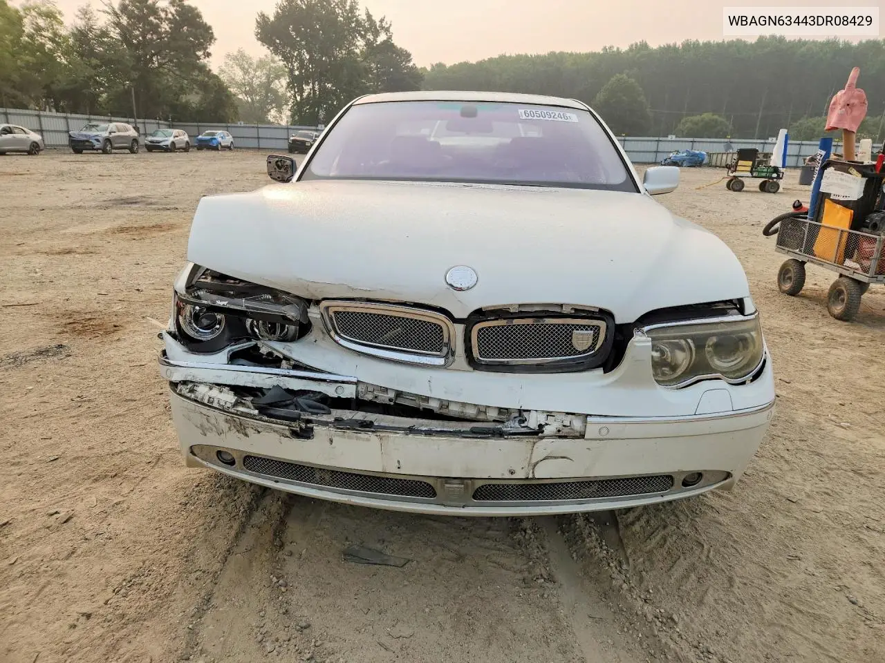 2003 BMW 745 Li VIN: WBAGN63443DR08429 Lot: 60509246
