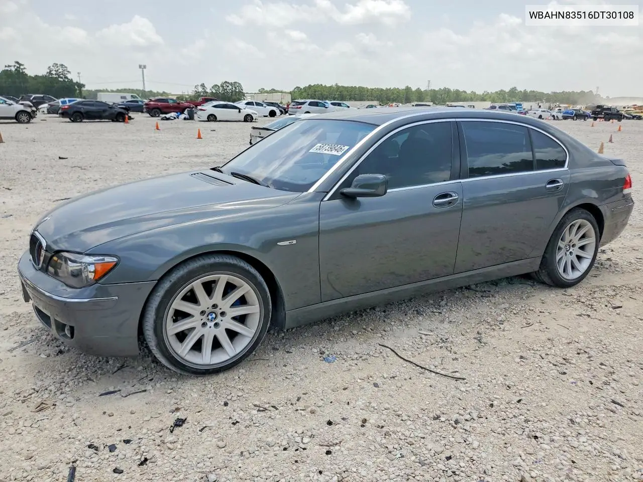 2006 BMW 750 Li VIN: WBAHN83516DT30108 Lot: 58739846