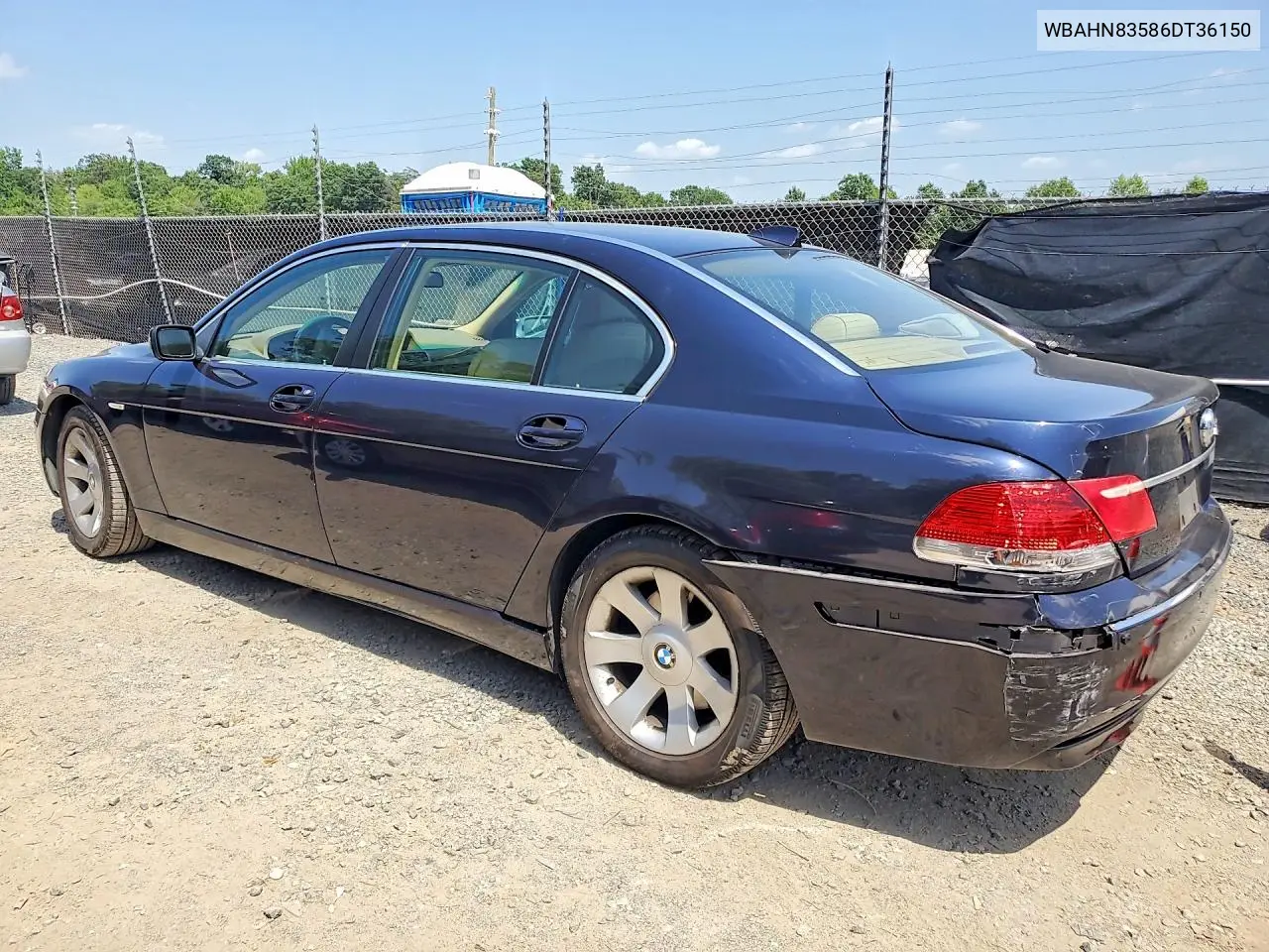 2006 BMW 750 Li VIN: WBAHN83586DT36150 Lot: 59789326