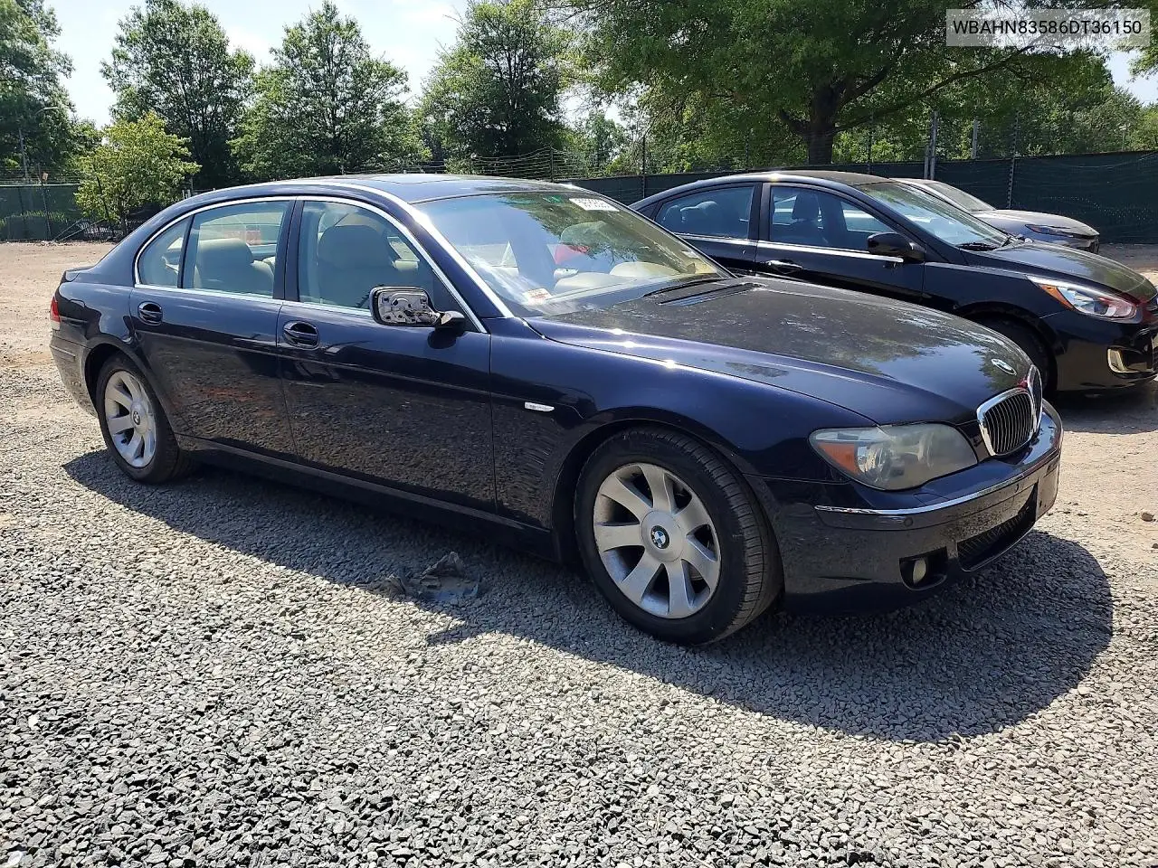 2006 BMW 750 Li VIN: WBAHN83586DT36150 Lot: 59789326