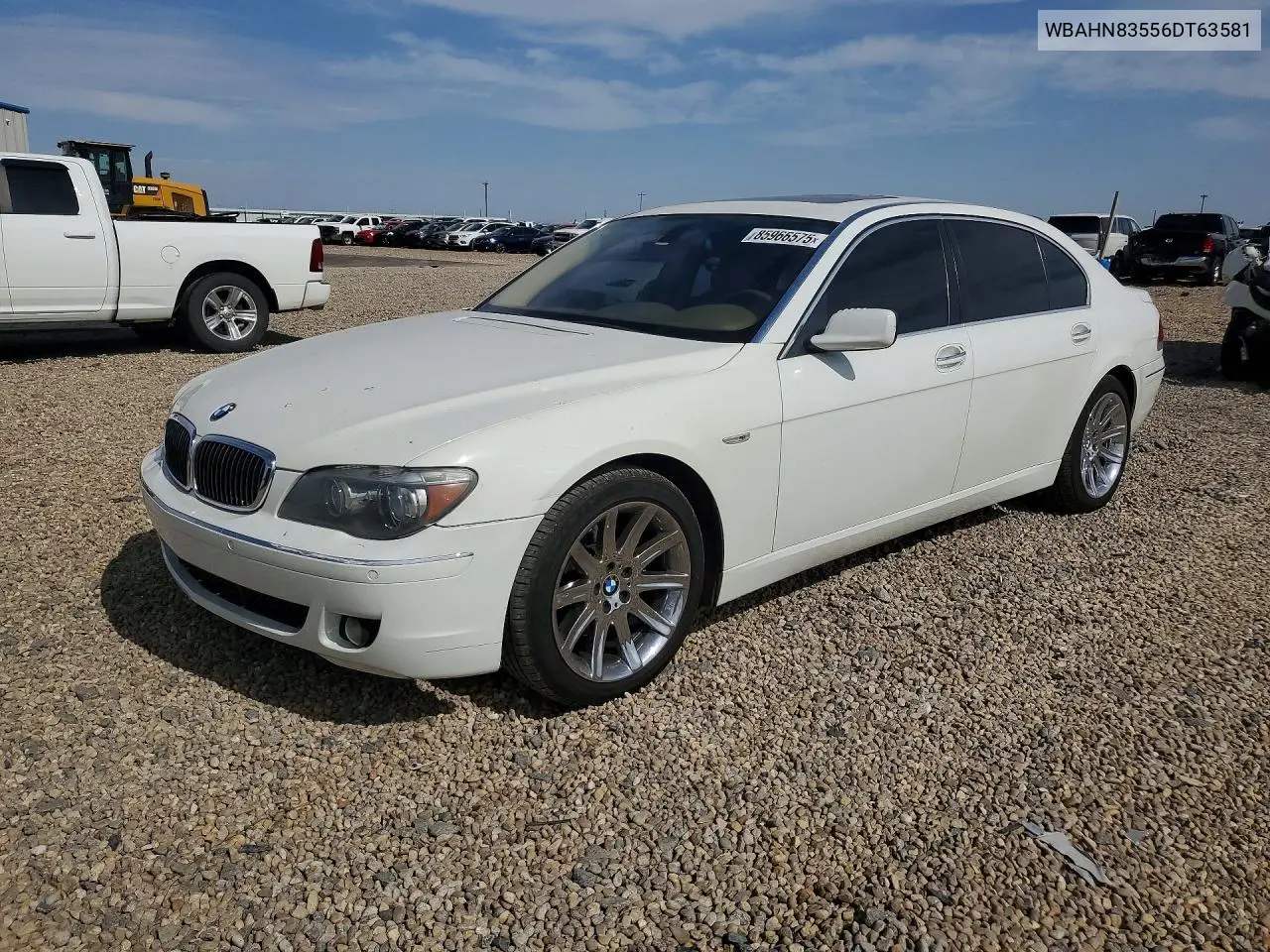 2006 BMW 750 Li VIN: WBAHN83556DT63581 Lot: 85966575