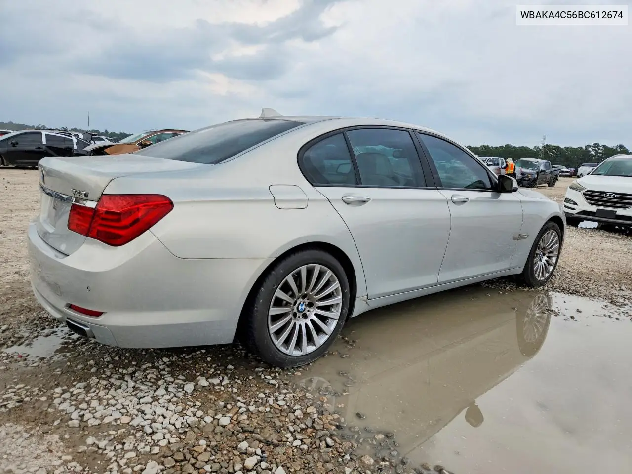 2011 BMW 740 I VIN: WBAKA4C56BC612674 Lot: 58076076