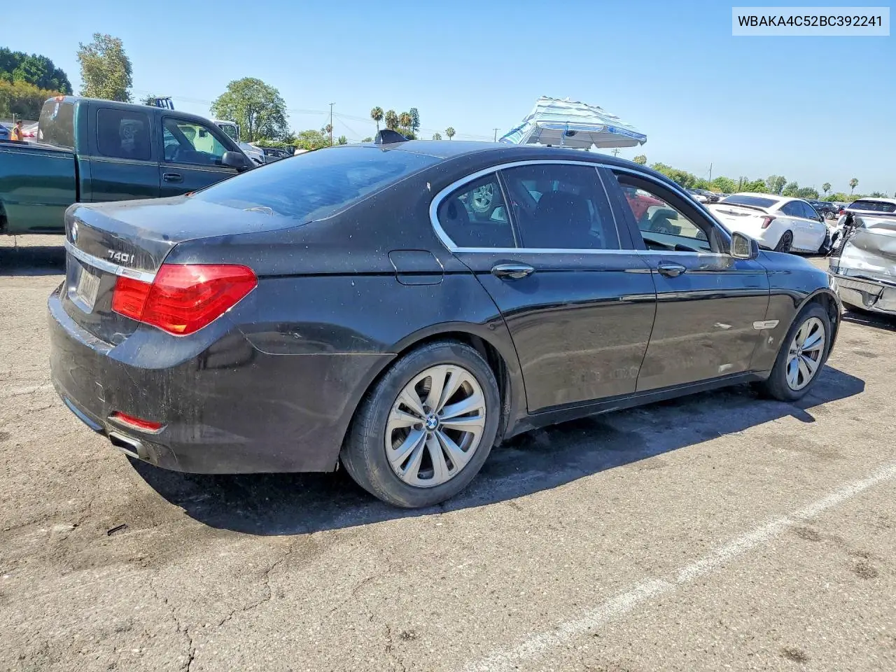 2011 BMW 740 I VIN: WBAKA4C52BC392241 Lot: 60536516