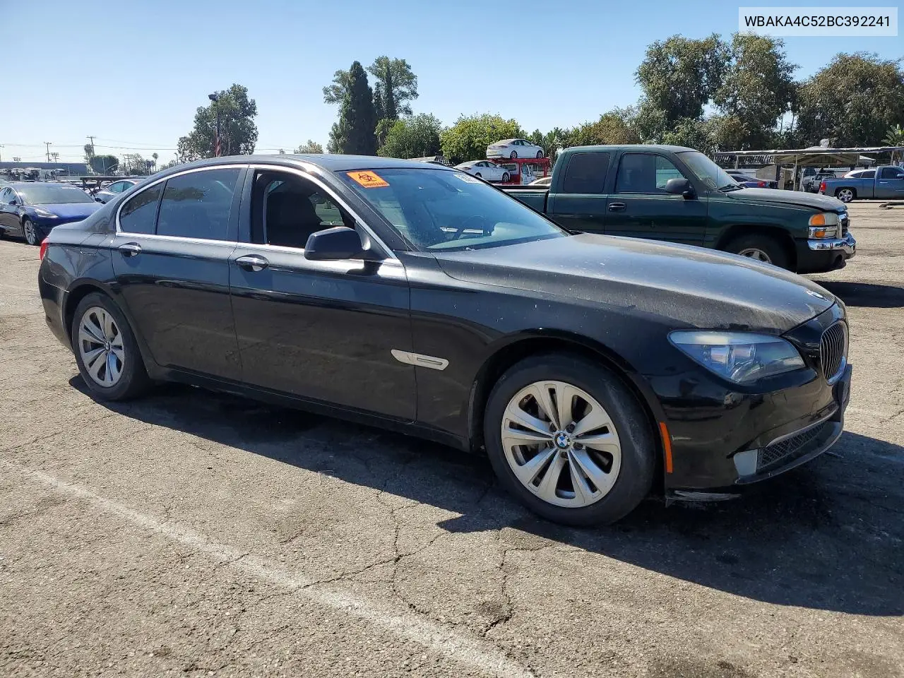 2011 BMW 740 I VIN: WBAKA4C52BC392241 Lot: 60536516