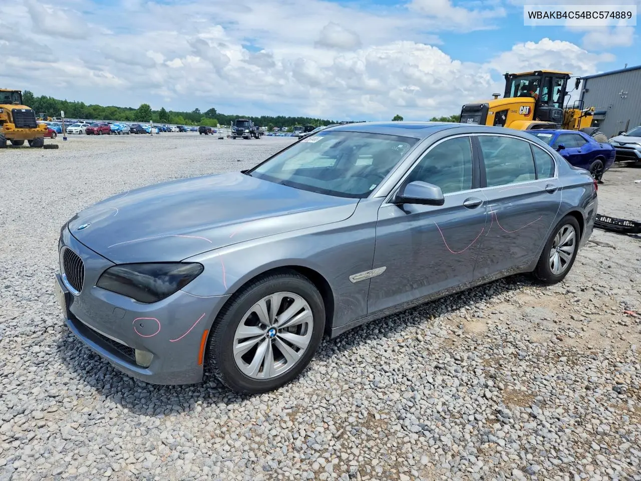 2011 BMW 740 Li VIN: WBAKB4C54BC574889 Lot: 60634486