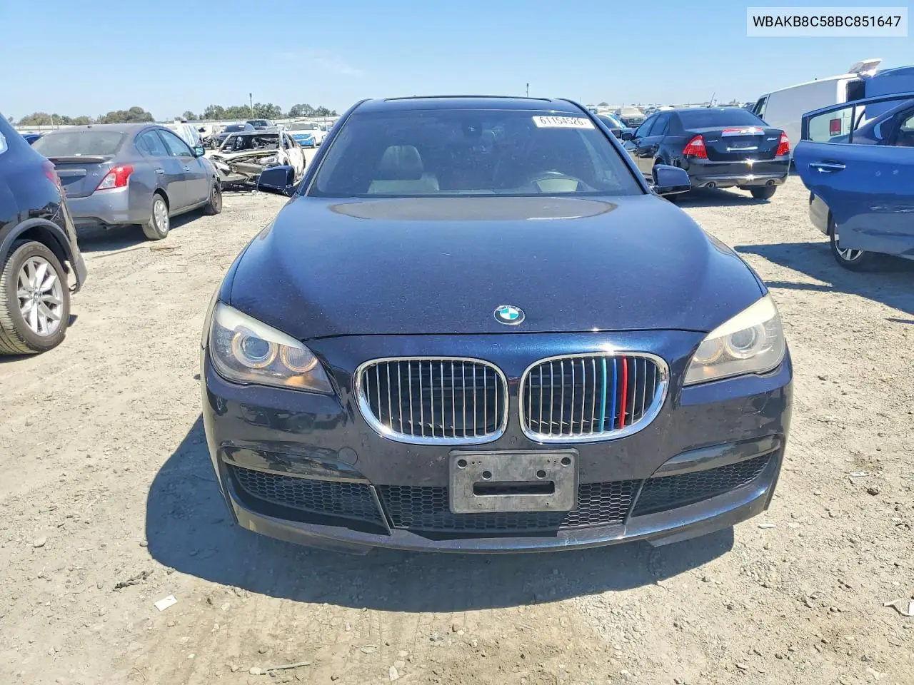 2011 BMW 750 Li VIN: WBAKB8C58BC851647 Lot: 61154526
