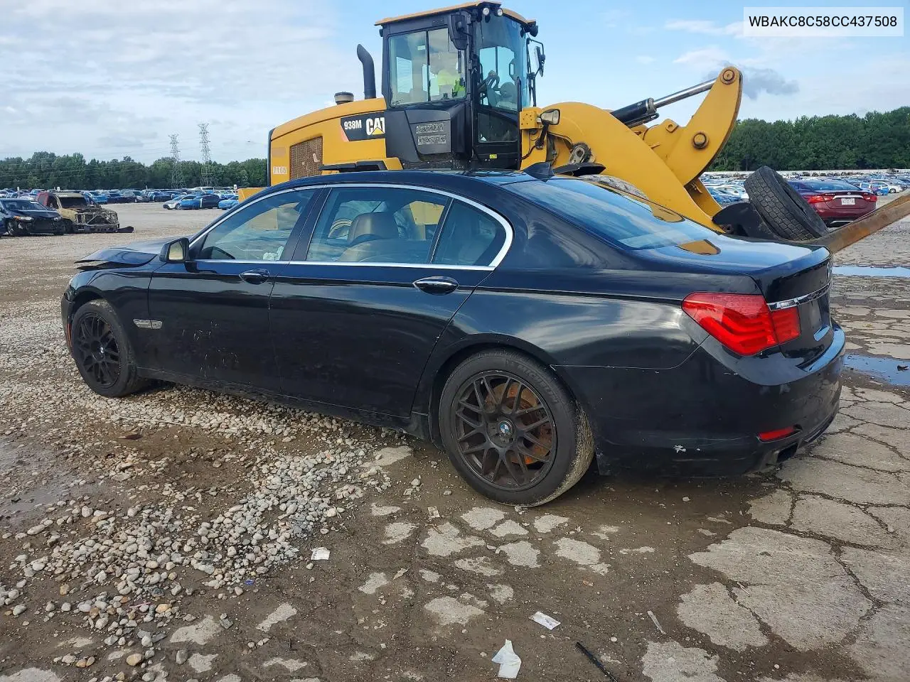 2012 BMW 750 Lxi VIN: WBAKC8C58CC437508 Lot: 57569956
