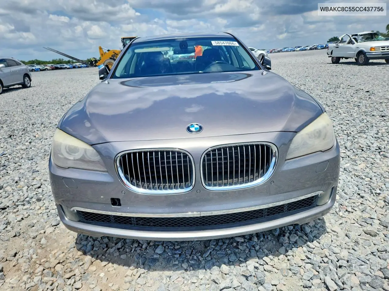 2012 BMW 750 Lxi VIN: WBAKC8C55CC437756 Lot: 58547066