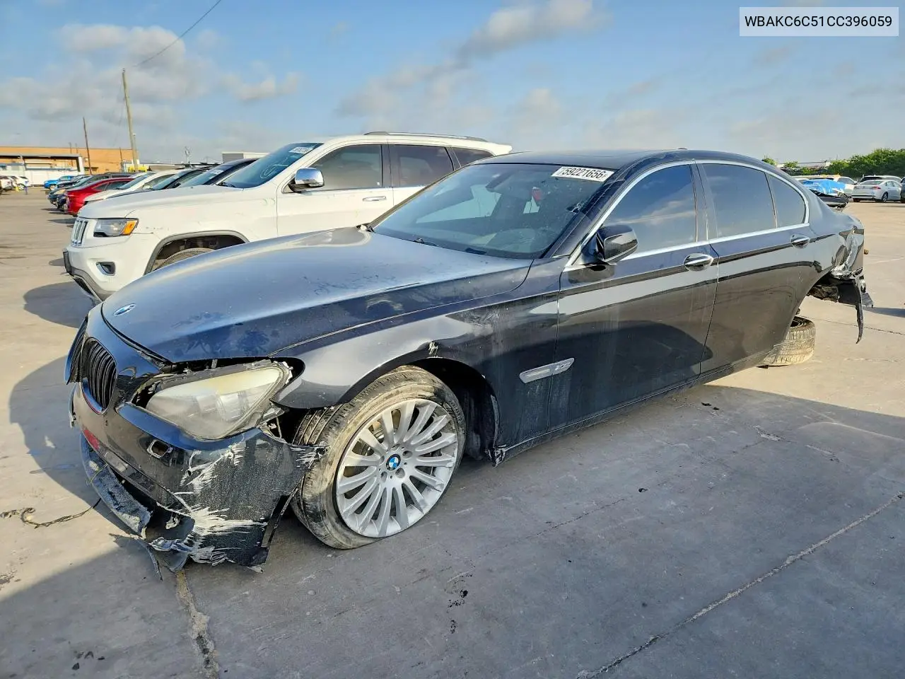 2012 BMW 750 Xi VIN: WBAKC6C51CC396059 Lot: 59221656