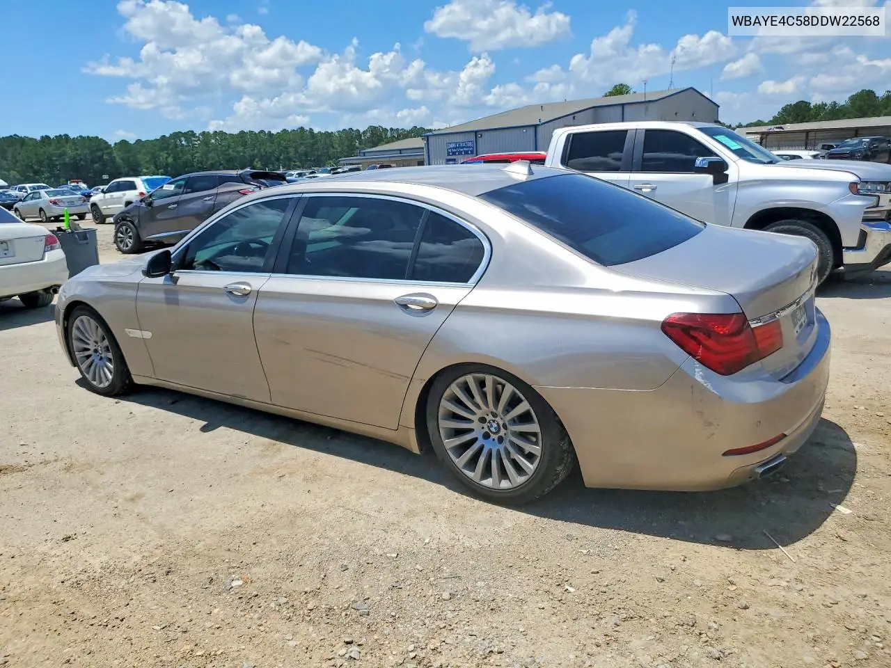 2013 BMW 740 Li VIN: WBAYE4C58DDW22568 Lot: 56192326