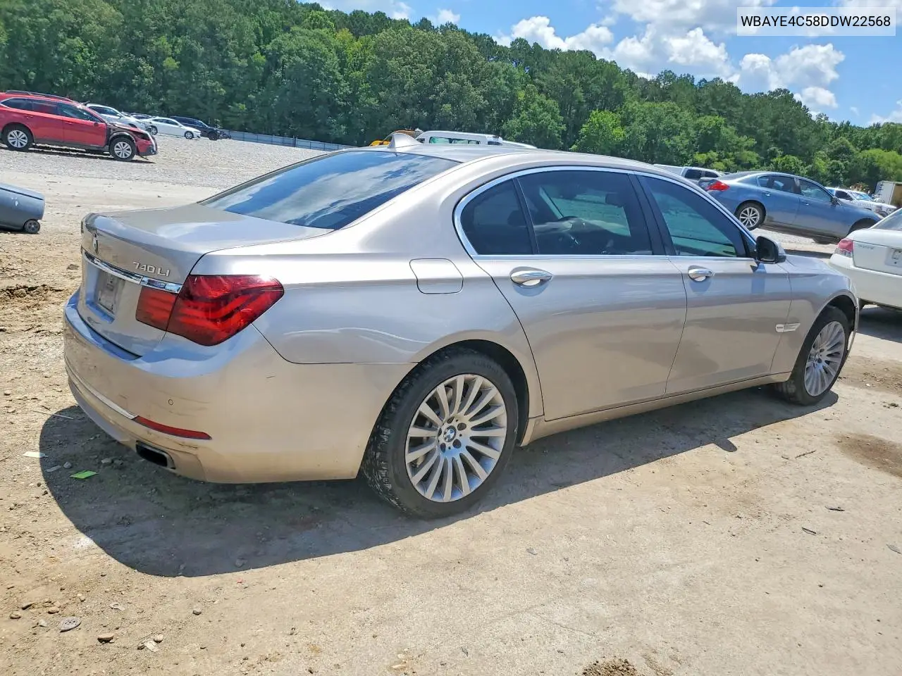2013 BMW 740 Li VIN: WBAYE4C58DDW22568 Lot: 56192326