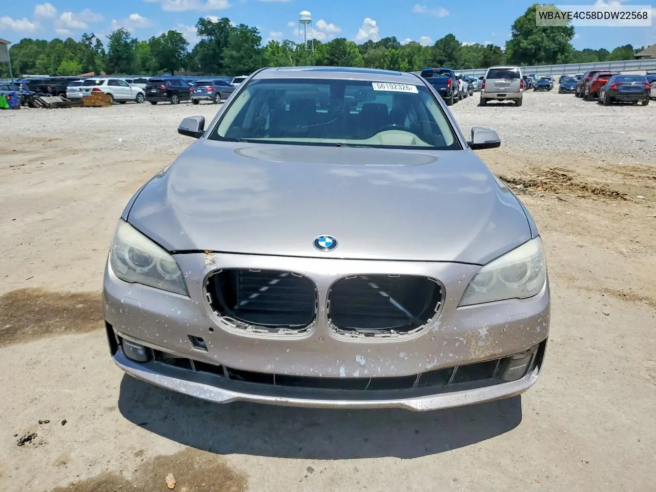 2013 BMW 740 Li VIN: WBAYE4C58DDW22568 Lot: 56192326