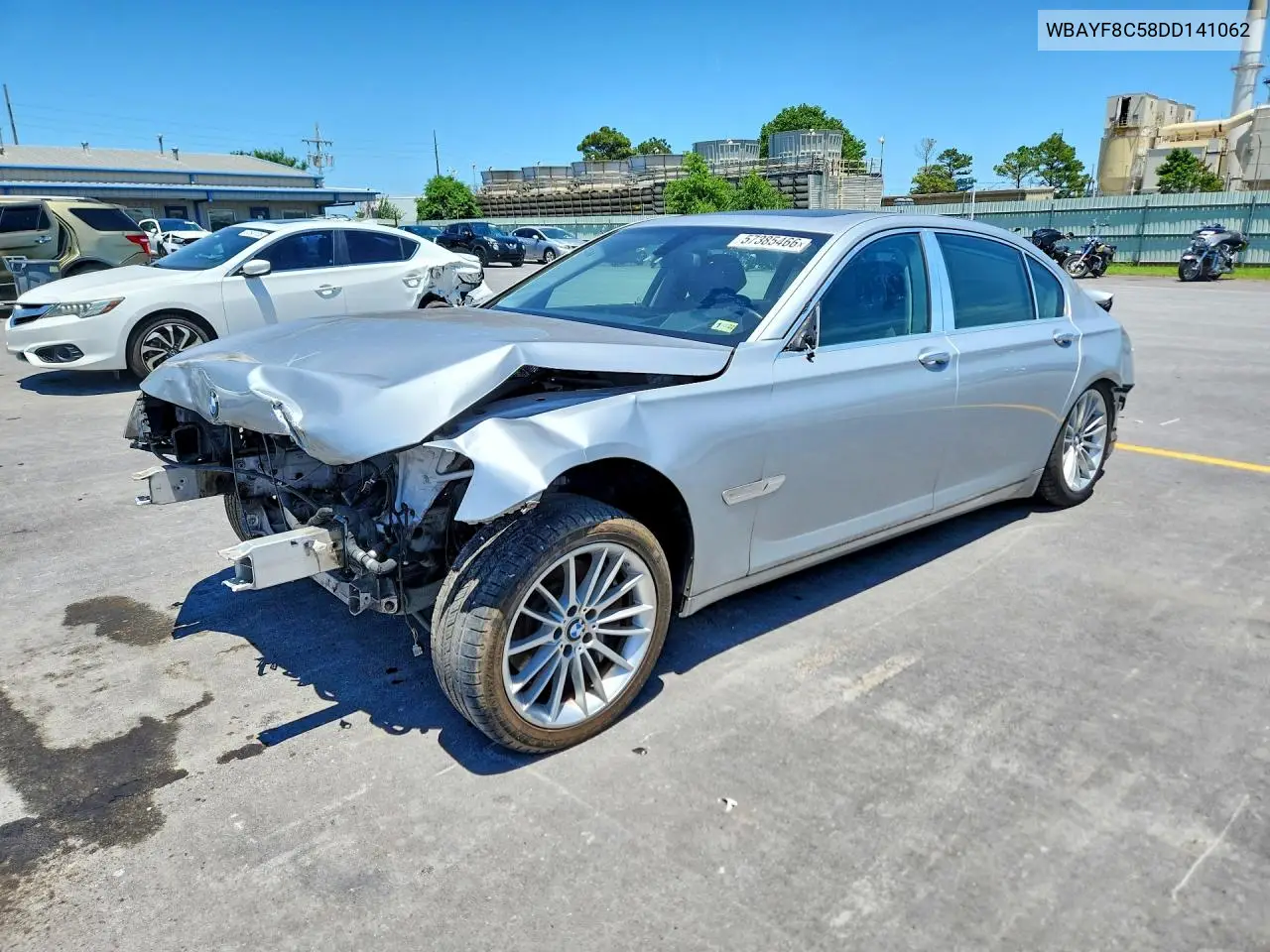 2013 BMW 750 Lxi VIN: WBAYF8C58DD141062 Lot: 57385466