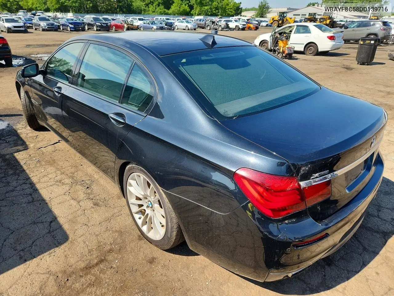 2013 BMW 750 Lxi VIN: WBAYF8C58DD139716 Lot: 57781526