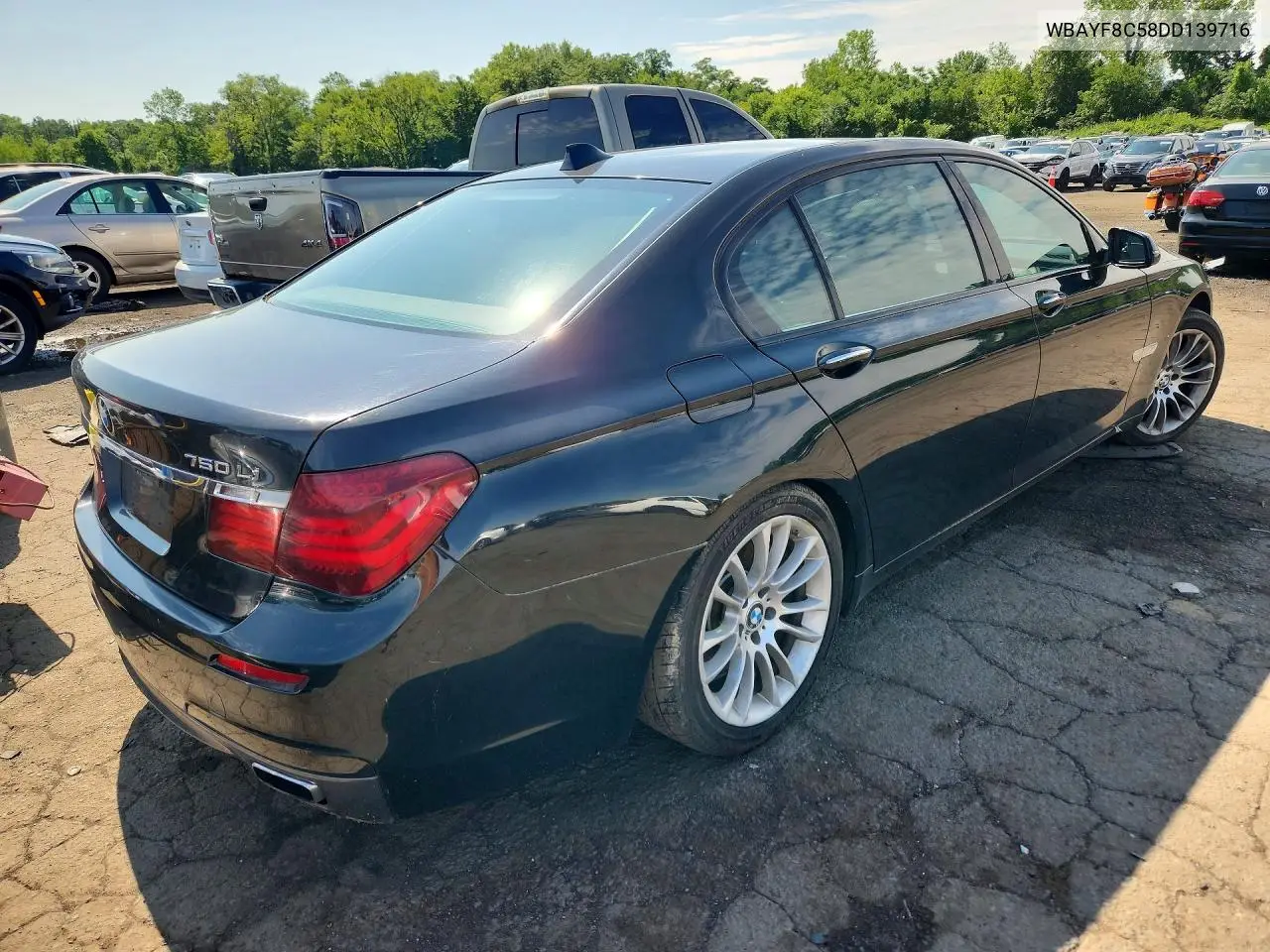 2013 BMW 750 Lxi VIN: WBAYF8C58DD139716 Lot: 57781526