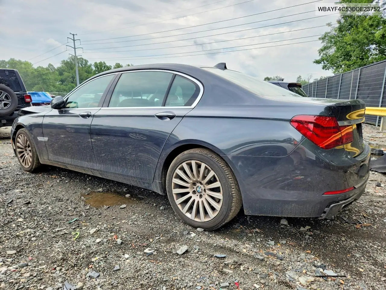 2013 BMW 740 Lxi VIN: WBAYF4C53DDE23752 Lot: 60469756