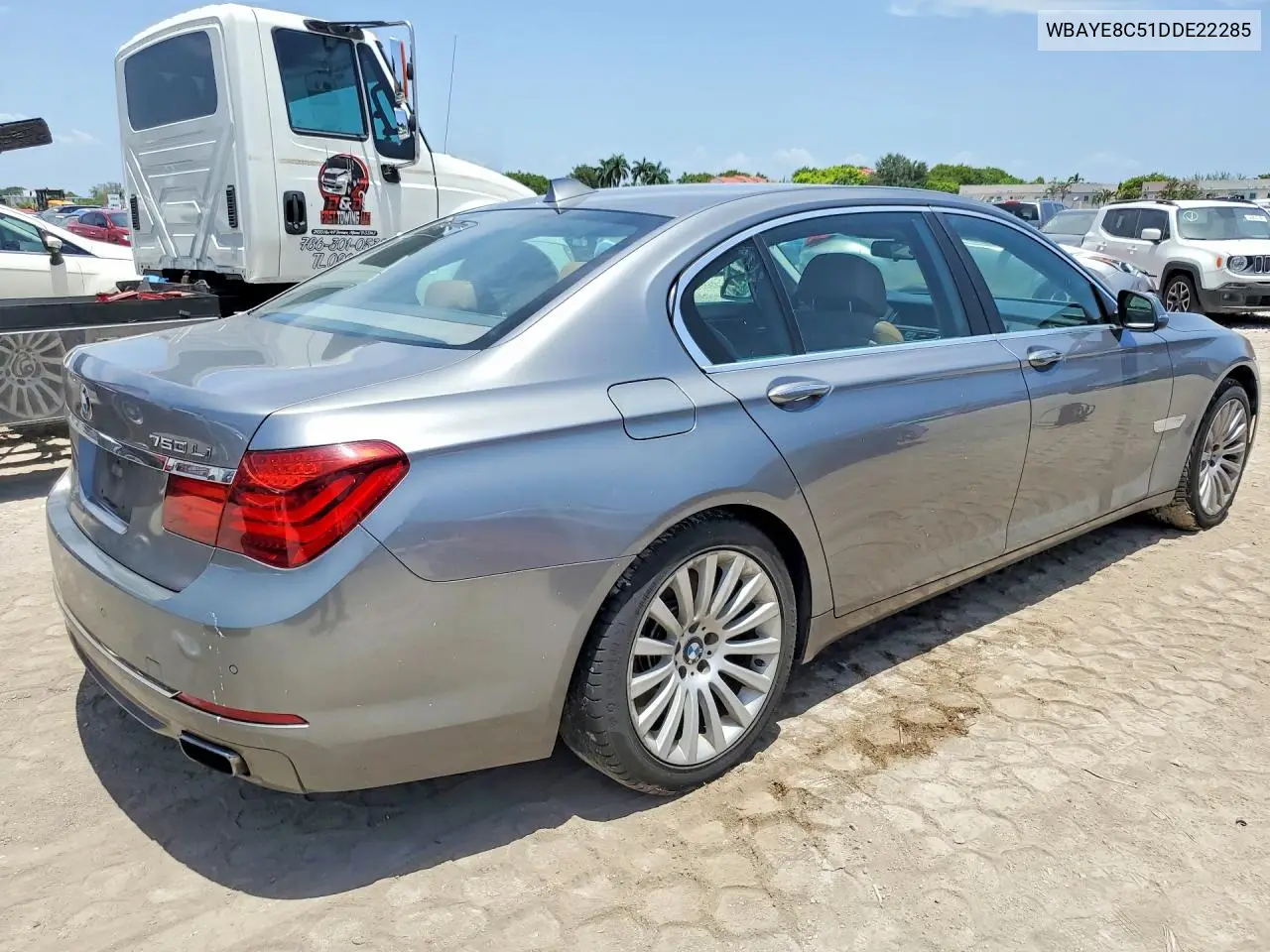 2013 BMW 750 Li VIN: WBAYE8C51DDE22285 Lot: 61334126