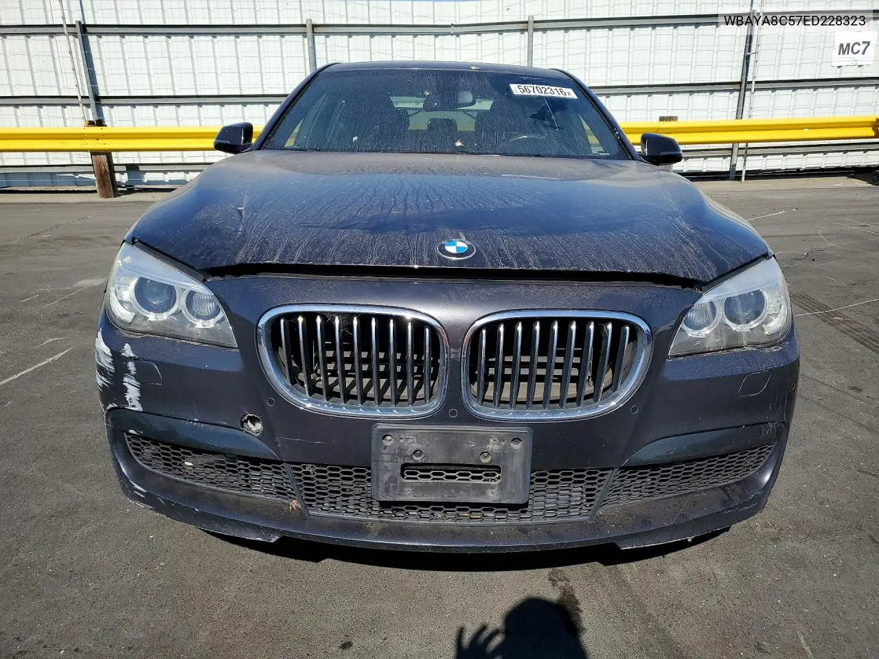 2014 BMW 750 I VIN: WBAYA8C57ED228323 Lot: 56702316