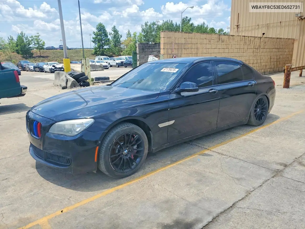2014 BMW 750 Lxi VIN: WBAYF8C53ED652731 Lot: 57179476