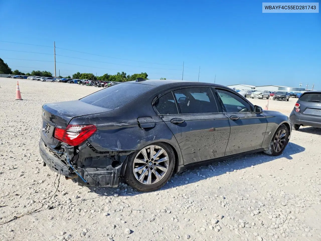 2014 BMW 740 Lxi VIN: WBAYF4C55ED281743 Lot: 59902866