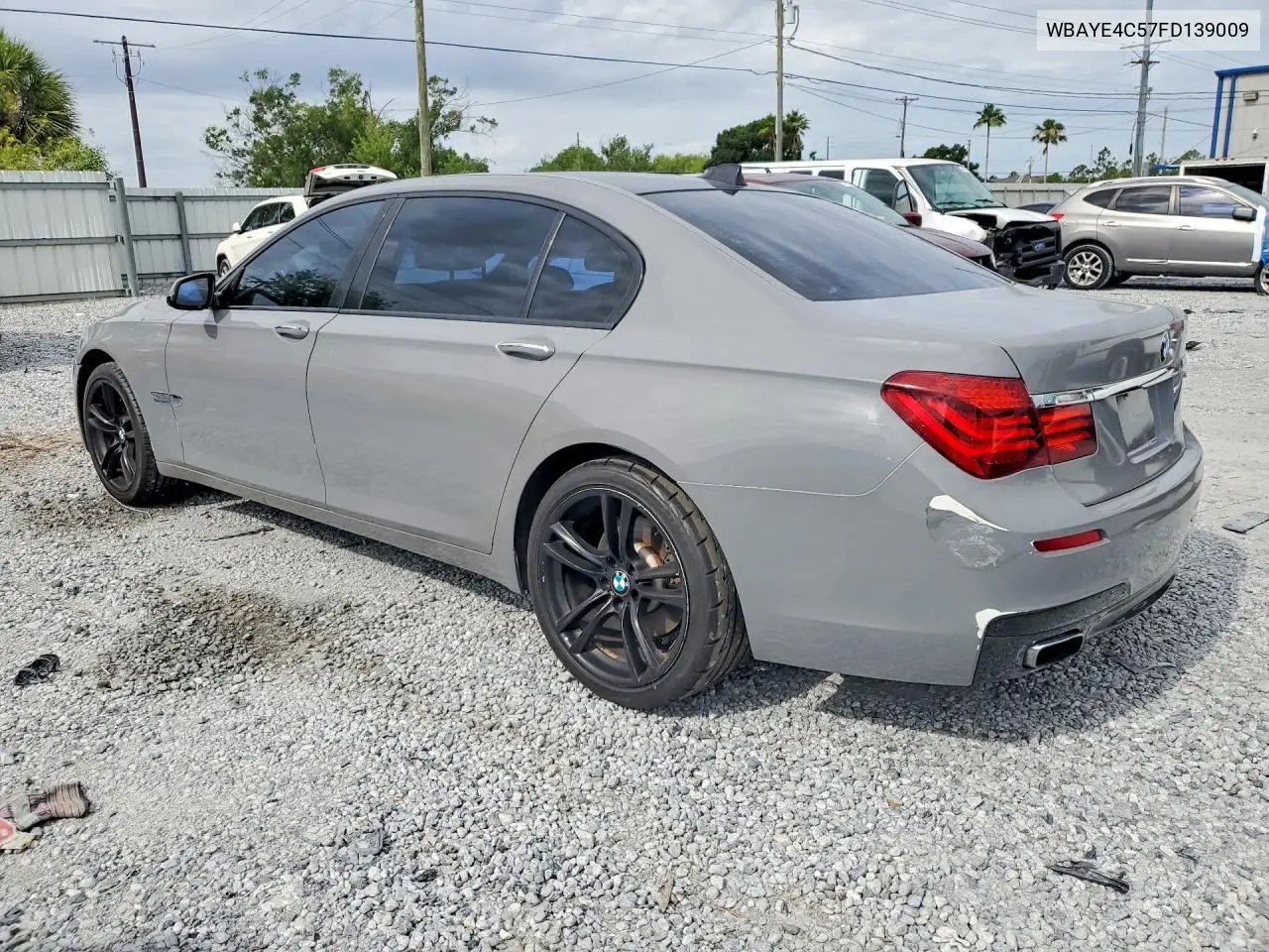 2015 BMW 740 Li VIN: WBAYE4C57FD139009 Lot: 56028696