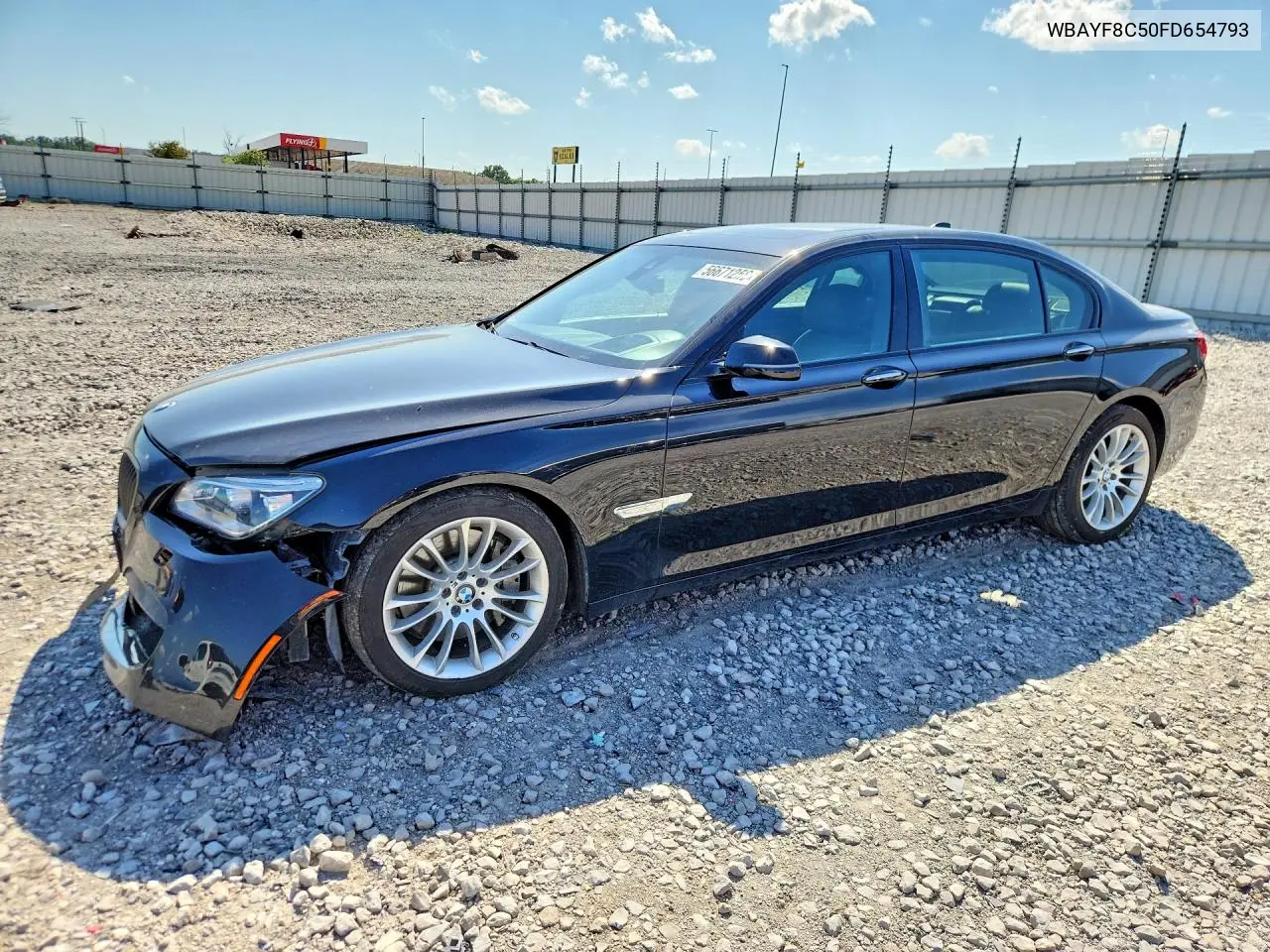 2015 BMW 750 Lxi VIN: WBAYF8C50FD654793 Lot: 56671256