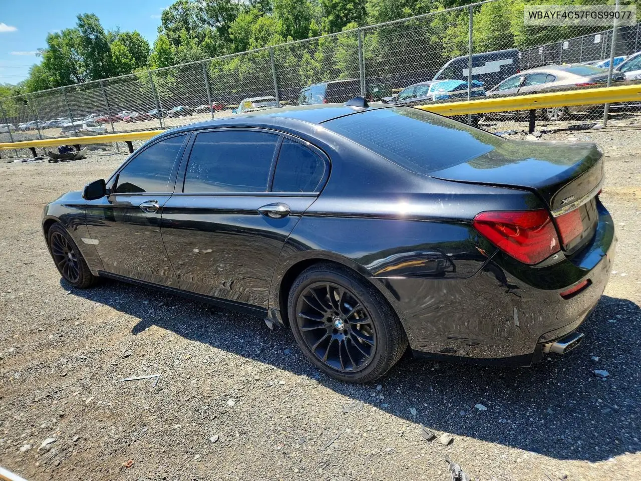 2015 BMW 740 Lxi VIN: WBAYF4C57FGS99077 Lot: 57123846