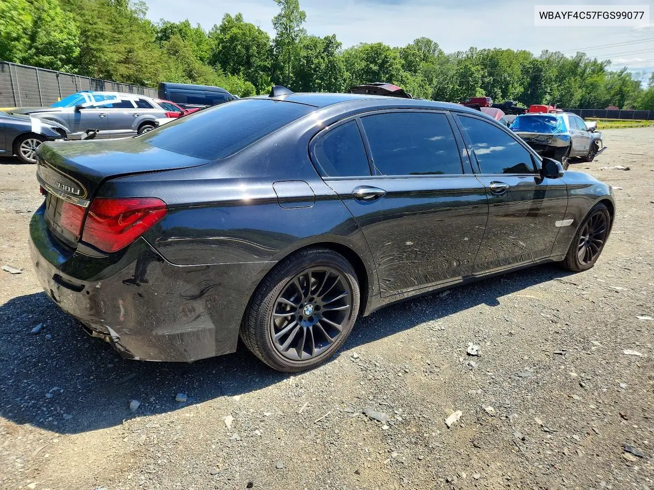 2015 BMW 740 Lxi VIN: WBAYF4C57FGS99077 Lot: 57123846