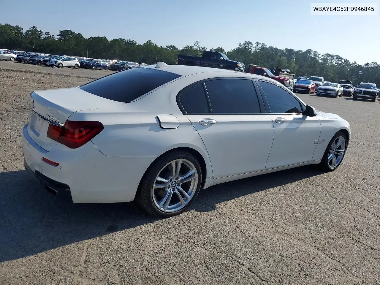 2015 BMW 740 Li VIN: WBAYE4C52FD946845 Lot: 58462436