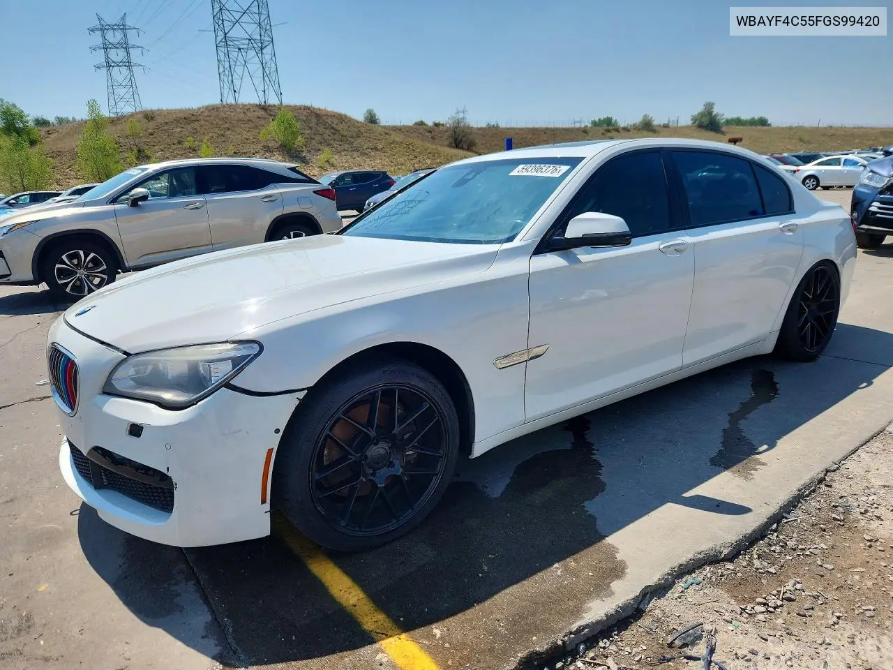 2015 BMW 740 Lxi VIN: WBAYF4C55FGS99420 Lot: 59396376