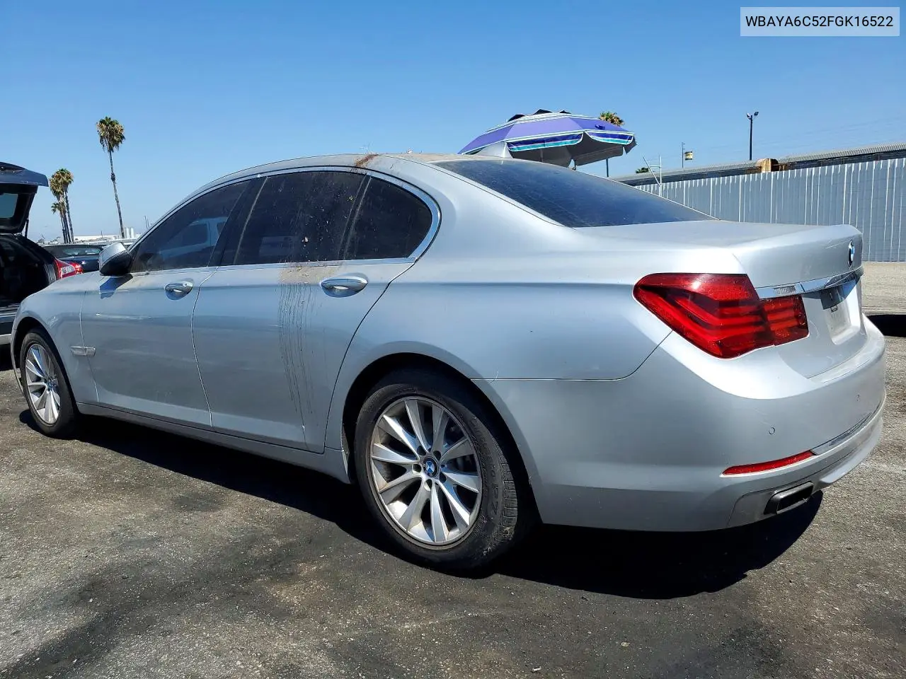 2015 BMW 740 I VIN: WBAYA6C52FGK16522 Lot: 60523246