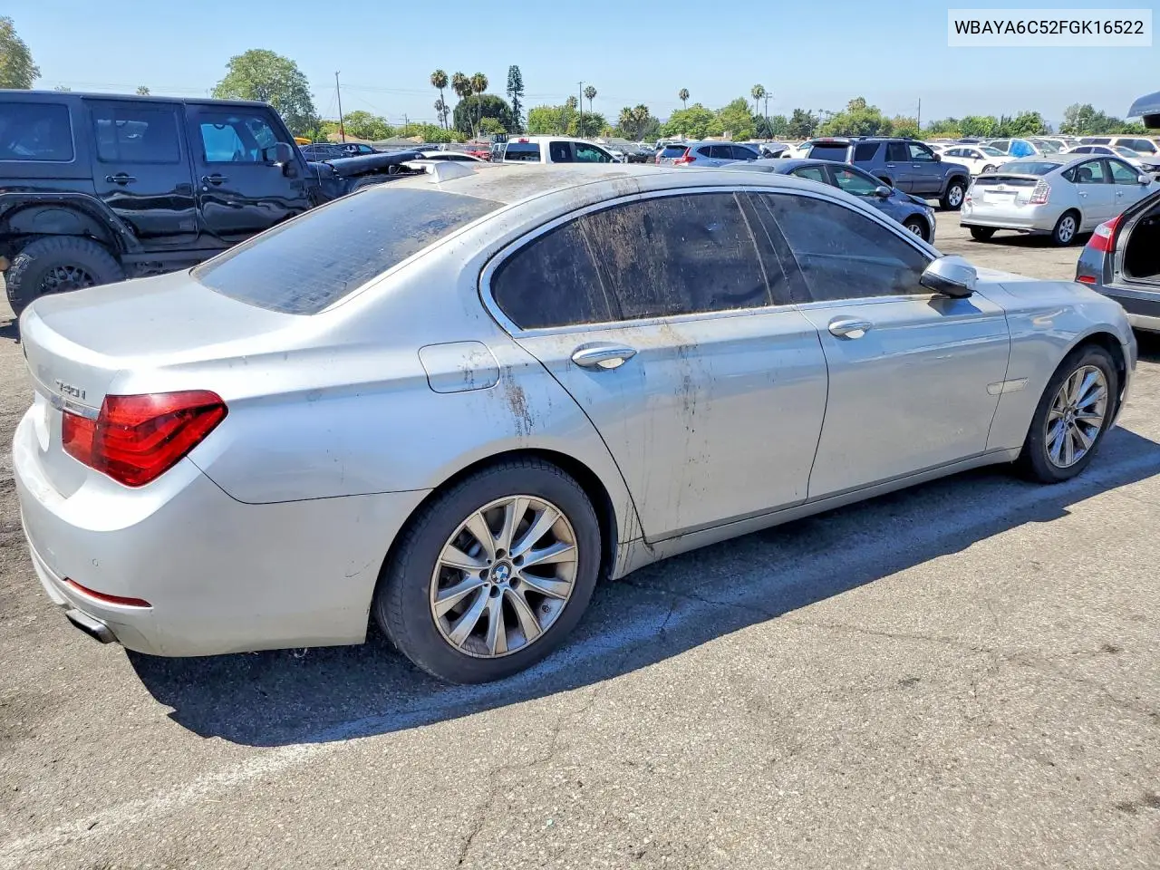 2015 BMW 740 I VIN: WBAYA6C52FGK16522 Lot: 60523246