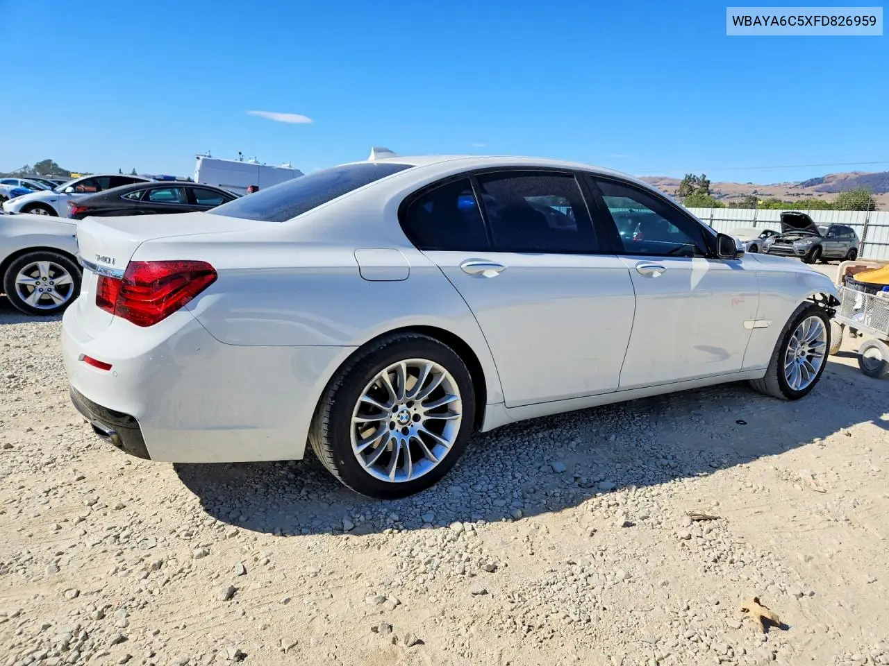 2015 BMW 740 I VIN: WBAYA6C5XFD826959 Lot: 61874346