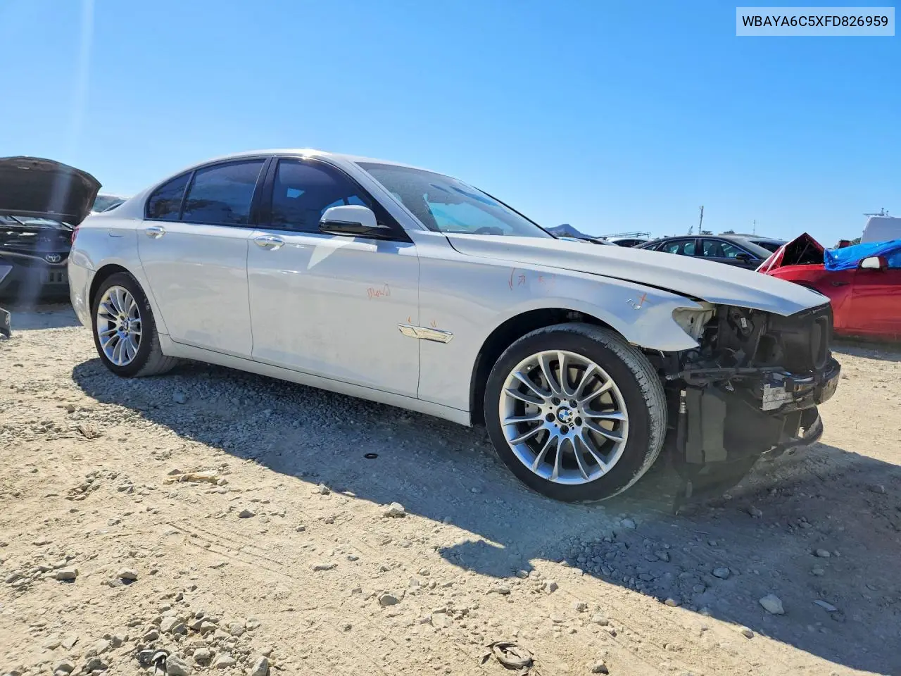 2015 BMW 740 I VIN: WBAYA6C5XFD826959 Lot: 61874346