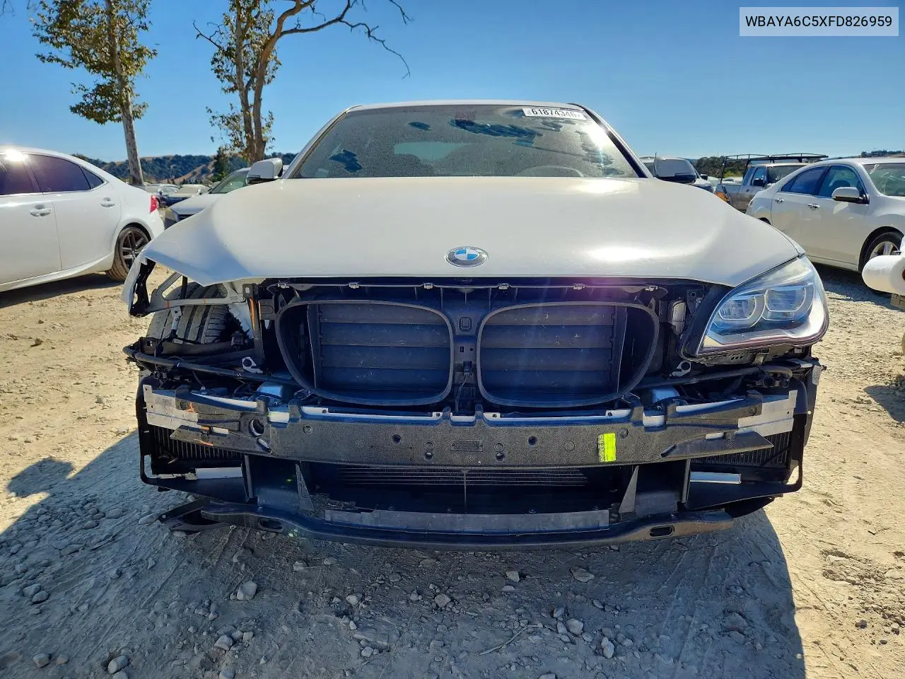 2015 BMW 740 I VIN: WBAYA6C5XFD826959 Lot: 61874346
