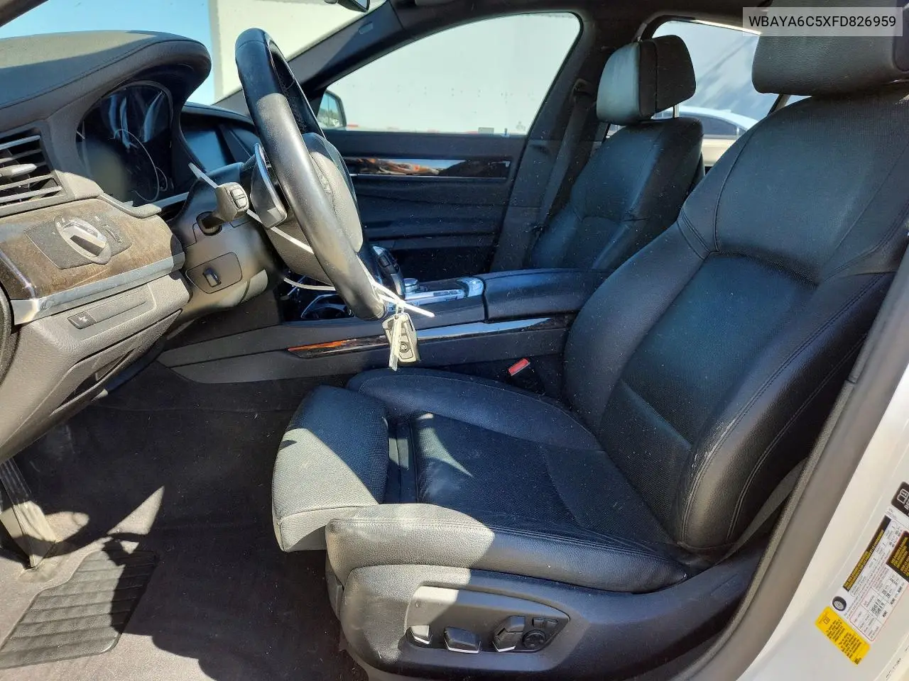2015 BMW 740 I VIN: WBAYA6C5XFD826959 Lot: 61874346