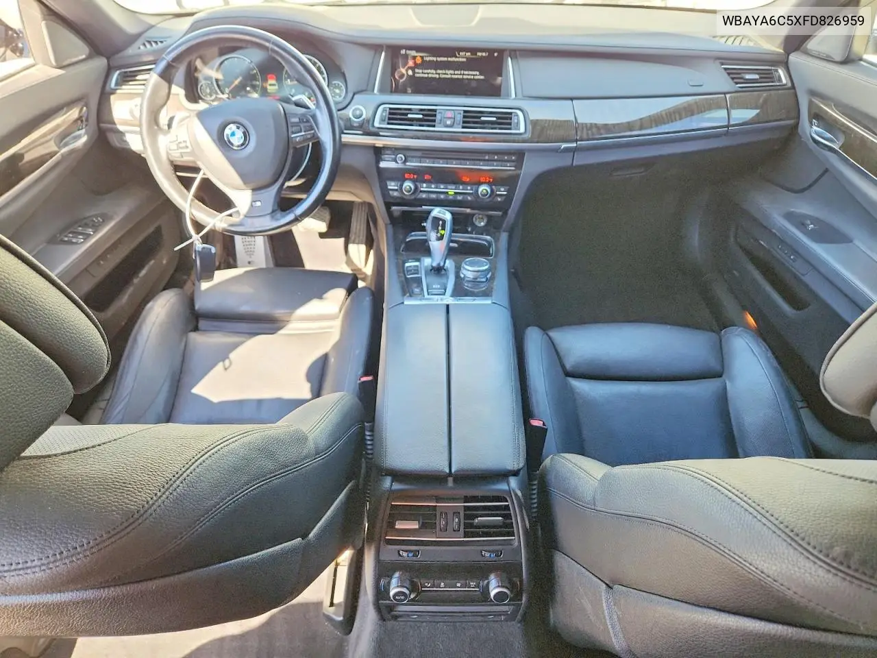 2015 BMW 740 I VIN: WBAYA6C5XFD826959 Lot: 61874346