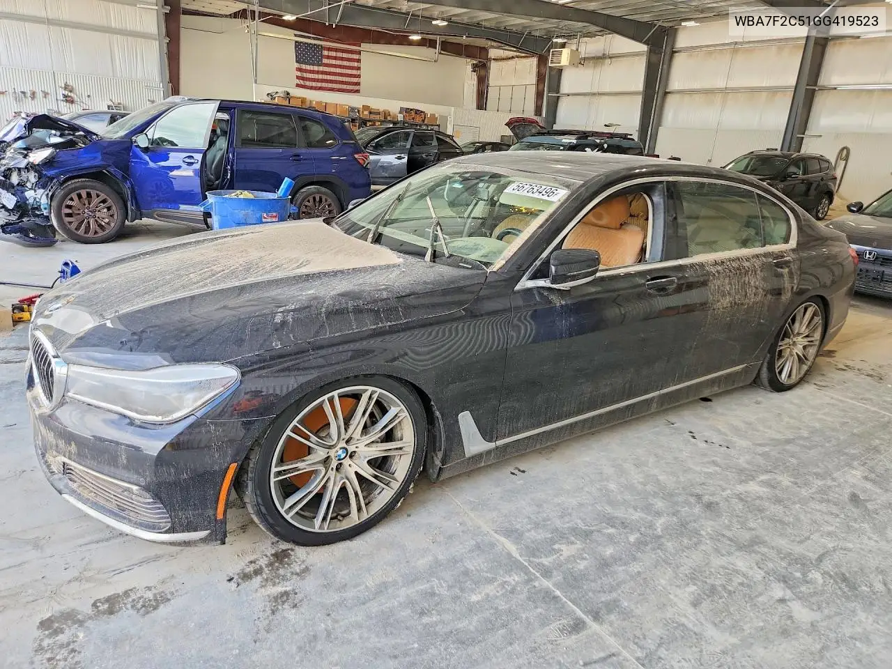 2016 BMW 750 Xi VIN: WBA7F2C51GG419523 Lot: 56763496