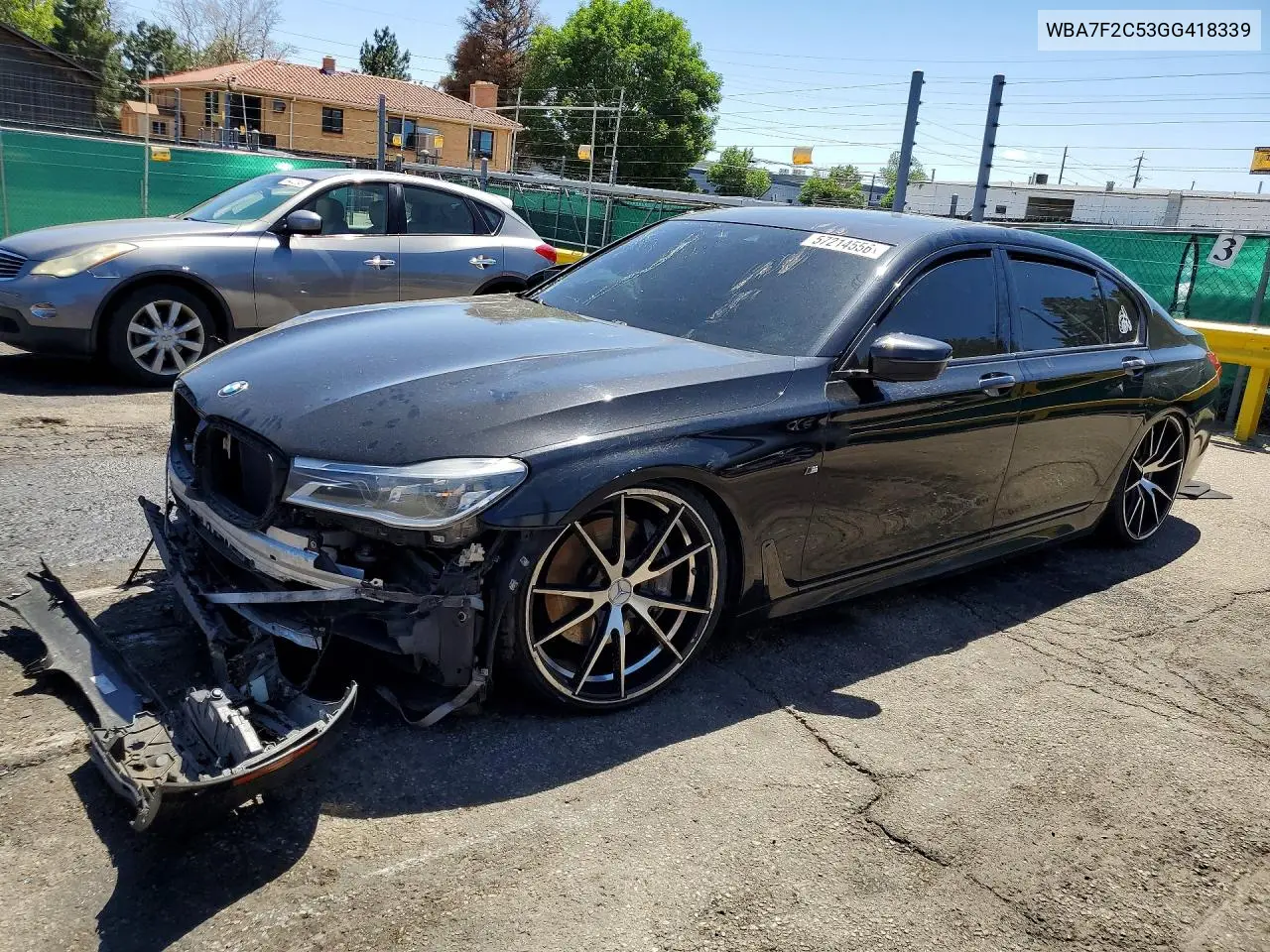 2016 BMW 750 Xi VIN: WBA7F2C53GG418339 Lot: 57214556