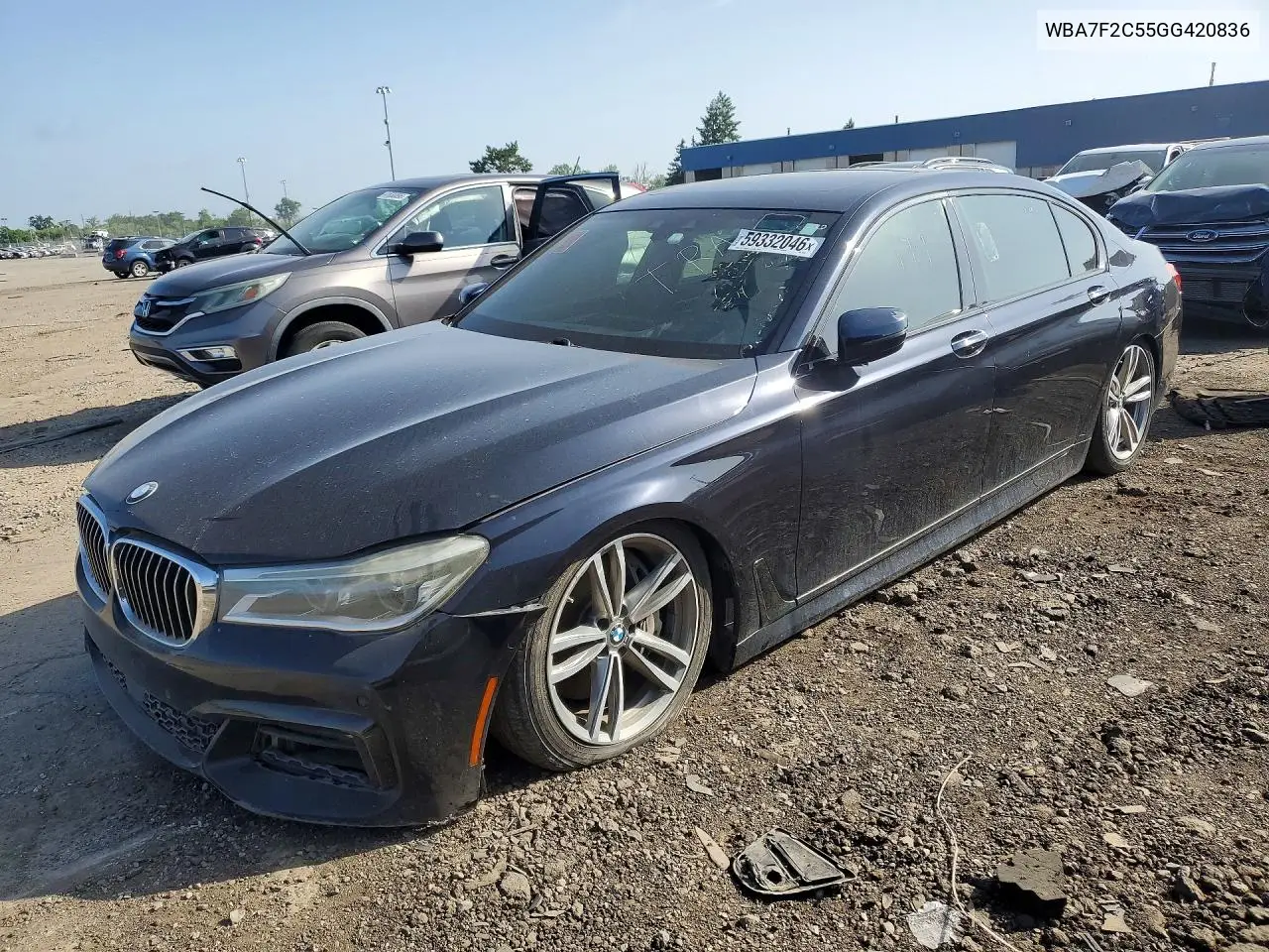 2016 BMW 750I xDrive Msport VIN: WBA7F2C55GG420836 Lot: 59332046