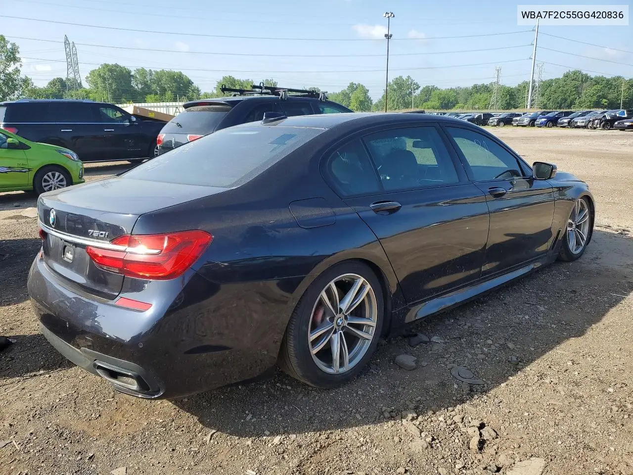2016 BMW 750I xDrive Msport VIN: WBA7F2C55GG420836 Lot: 59332046